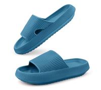 Chicpant 4cm Sliders Cloud Slippers Summer 100% EVA Platform Slippers Women Men Solid Color for Shower Bathroom House Pool Beach Indoor and Outdoor