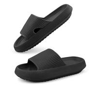 Chicpant 4cm Sliders Cloud Slippers Summer 100% EVA Platform Slippers Women Men Solid Color for Shower Bathroom House Pool Beach Indoor and Outdoor