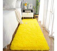 Chicrug Soft Runner Rug for Bedroom Living Room Plush Fluffy Rugs 2x6 Feet, Shag Furry Runner Rug Carpet Non Shedding for Nursery Children Kids Girls Room Home Decorative, Yellow