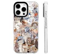 ChiCs-Flaura for iPhone 15 Pro Max Case [Military-Grade Drop Protection/Cozy Soft TPU Protective/Camera Protection/for Women & Girls]-Winter Wonderland Whimsical Collage