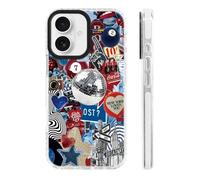 ChiCs-Flaura for iPhone 17 Case [Military-Grade Drop Protection/Retro Soft Slim TPU Protective/Camera Protection/for Women & Girls] - Retro NYC Disco Urban Collage