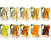 CHICSHIS 10 Vibrant Transparent Stained Glass Sheets for DIY Crafts, 4x6inch Textured Clear Cathedral Glass Tiles, Mosaic Sheet for Handmade Art Project, Brilliant Mosaic Tiles Pieces, Amber