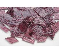 CHICSHIS 4 Shapes Large Transparent Mosaic Tiles, 200G Textured Glass Tiles for DIY Mosiac Crafts, 70pcs Stained Glass for Art Project, Mauve