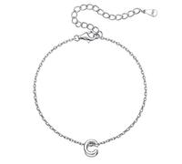 ChicSilver 925 Silver Initial Charm Bracelet for Women Dainty Letter Bracelets 16cm+5cm Fashion Jewelry