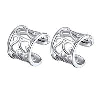 ChicSilver 925 Sterling Silver Celtic Knot Ear Cuff Non Piercing Clip on Cartilage Earrings for Women