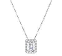 ChicSilver 925 Sterling Silver Diamond Pendant Necklace for April Birthday Women Brilliant Birthstone Necklaces