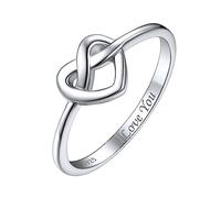 ChicSilver 925 Sterling Silver Love Knot Promise Ring High Polish Comfort Fit Band Ring Size 4-12