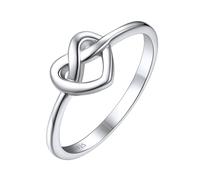 ChicSilver Infinity Heart Ring 925 Sterling Silver Love Knot Ring Promise Ring for Women