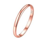 ChicSilver Rose Gold Rings for Women Minimalist Jewelry 2mm Wide Bands Finger Ring
