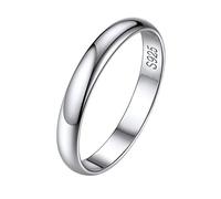 ChicSilver Sterling Silver Wedding Band Ring for Women 3mm Stackable Rings Engagement Jewelry