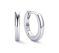 ChicSilver Womens Sterling Silver Earrings 925 Silver Huggies Hoop 8mm Tiny Small Hoop Earrings for Woman Lady