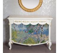 ChicSkin 84X100cm Art Decoupage Decor Tissue Paper for Nightstand Decoration, Decorative Oil Painting Art Tissue Decoupage Furniture Decoration, Art Paper Crafts for Furniture Vine