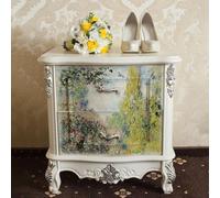ChicSkin Art Decoupage Decor Tissue Paper for Nightstand Decoration, Decorative Oil Painting Art Tissue Decoupage Furniture Decoration, Lively Yard Art Paper Crafts for Furniture 42X50CM