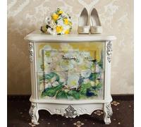 ChicSkin Art Decoupage Decor Tissue Paper for Nightstand Decoration, Decorative Oil Painting Art Tissue Decoupage Furniture Decoration, Bloom Magnolia Art Paper Crafts for Furniture 42X50CM