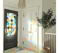 ChicSkin Hand Drawn Stained Glass Window Film Nature Rhombus 30x300cm