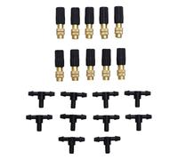 CHICTRY 10pcs Irrigation System Copper Nozzle Spray Nozzle Garden Watering Nozzle for Greenhouse Vegetables Lawn Black Type A One Size