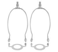 CHICTRY 2pcs Lamp Shade Holder Finial and Lampshade Levellers Light Bulb Clip Adapter Lighting Accessories 2pcs Silver One Size