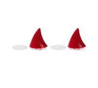 CHICTRY 2Pcs Motorcycle Helmet Devil Horn with Suction Cups Rubber Helmet Horn Decoration Motorbike Bicycle Electric Car Helmet Accessories Red One Size