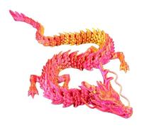 CHICTRY 3D Printed Dragon Animal Articulated Winged Dragons Flexible Animal Shape Toys Desktops Decoration Red Gold One Size