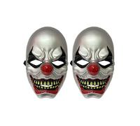 CHICTRY Adult Scary Laughing Clown Mask Masquerade Halloween Joker Costume Prop For Cosplay Party 2Pcs One Size