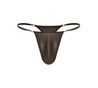 CHICTRY Adult Seamless Rubber Briefs Low Rise Nightwear Sexy Tights Panties Triangular Panty Underwear Transparent Black One Size
