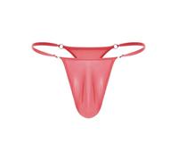 CHICTRY Adult Seamless Rubber Briefs Low Rise Nightwear Sexy Tights Panties Triangular Panty Underwear Pink One Size