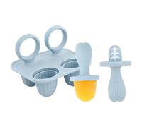 CHICTRY Baby Fruit Food Feeder Popsicle Holders, Silicone DIY Fruit Teether Food Feeder Pacifier for Baby Blue A One Size