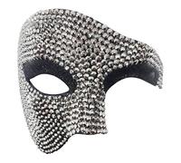 CHICTRY Bling Rhinestone Eagle-beak Mask Venetian Party Prom Half-face Mask Masquerade Costume Accessory Coffee One Size