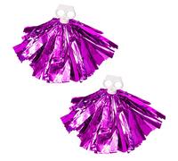 CHICTRY Cheer Leader Ring Pom Poms Sports Party Accessories Dance Ball Sports Pompoms Cheer Pom for Team Spirit Celebration Hot Pink One Size