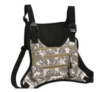 CHICTRY Chest Bag For Men, Running Pack Vest For Workouts, Sports Chest Pack For Hiking Running Outdoor Activities Camouflage Gray One Size