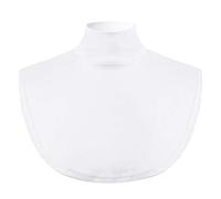 CHICTRY Cotton Fake Collar Detachable Mock Turtleneck Half Top Blouse Dickey Collar Autumn Winter Neck Warmer for Men Women White One Size