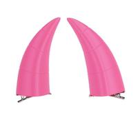 CHICTRY Devil Horn Hair Clips Bull Horns Hairpin Anime Headwear for Carnival Dress Up Party Hot Pink One Size