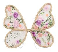 CHICTRY Exquisite Fairy Butterfly Wings Embroidered Flower Wings With Fairy Stick For Halloween Fancy Dress Type G-5 One Size
