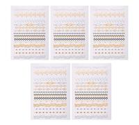 CHICTRY Face Metallic Shiny Temporary Tattoos, Glitter Gold Tattoo Sticker For Makeup Dancer Costume Type B One Size