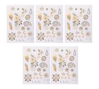 CHICTRY Face Metallic Shiny Temporary Tattoos, Glitter Gold Tattoo Sticker For Makeup Dancer Costume Type D One Size