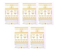 CHICTRY Face Metallic Shiny Temporary Tattoos, Glitter Gold Tattoo Sticker For Makeup Dancer Costume Type E One Size