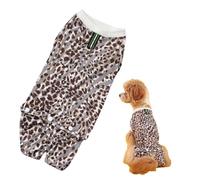 CHICTRY Female Dog Spay Recovery Suit Leopard Print Soft Bodysuit for Surgery Aftercare Prevents Licking Stitches Gray Leopard L