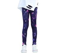 CHICTRY Girls Stretch Leggings Kids Butterfly Printed Athletic Leggings Trousers Dance Running Workout Gym Tights Yoga Pants Purple 5-6 Years