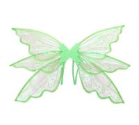 CHICTRY Glitter Fairy Wings Gradient Sheer Elf Wing Princess Costume Accessories For Halloween Birthday Party Green One Size