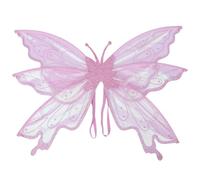 CHICTRY Glitter Fairy Wings Gradient Sheer Elf Wing Princess Costume Accessories For Halloween Birthday Party Pink One Size