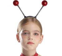 CHICTRY Glitter Light Up Balls Headband Alien Antenna Ball Boppers Headbands For Alien Cosplay Party Red One Size