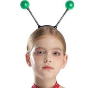 CHICTRY Glitter Light Up Balls Headband Alien Antenna Ball Boppers Headbands For Alien Cosplay Party Green One Size