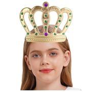 CHICTRY Gold Crowns King Queen Prince Princess Gold Crown Coronation Hat With Gems For Birthday Party Type B One Size
