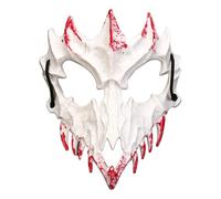 CHICTRY Halloween Scary Skull Mask Horror Half Face Masks Japanese Skeleton Cosplay Props Type E White One Size