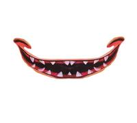 CHICTRY Halloween Zombie Stitches Temporary Tattoos, Fake Scars Wound Big Mouth Tattoo Tattoos For Pranks Party Type 05 One Size