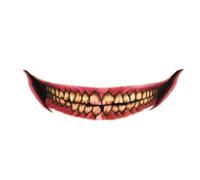 CHICTRY Halloween Zombie Stitches Temporary Tattoos, Fake Scars Wound Big Mouth Tattoo Tattoos For Pranks Party Type 06 One Size