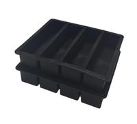 CHICTRY Ice Cubes Molds, Silicone Ice Block Trays with Easy Release Ice Cubes for Whiskey DIY Drinking Black One Size