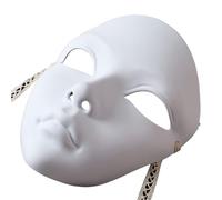 CHICTRY Japanese Anime Mask Kabuki Kitsune Full Face Mask Hand-painted Masks For Halloween Party Type E One Size