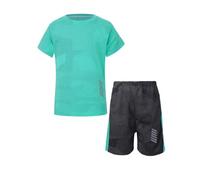CHICTRY Kids Boys 2Pcs Soprt Activewear Set Basketball Football Jersey Short Sleeve Quickly Dry T-Shirt and Shorts Set Green 12-14 Years