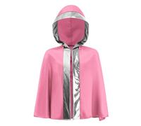CHICTRY Kids Boys Boxing Champion Costume Halloween Boxer Fancy Dress Boxer Uniform Hooded Capes Cloak Pink Silver 11-12 Years